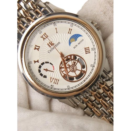 IK Mens Casual Watch - Stainless Steel Material - Black Dial