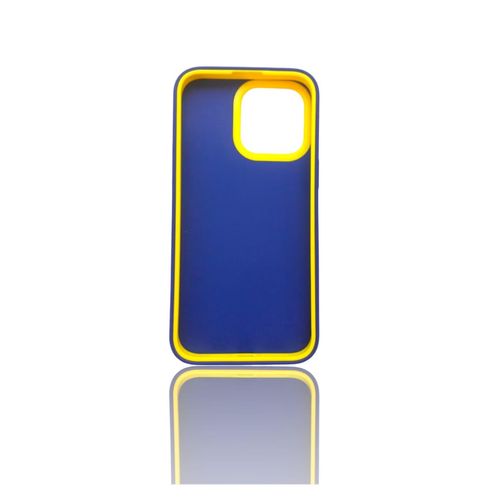 Back protection cover made of plastic for Apple iPhone 11 with a frame inside to protect the phone - Blue