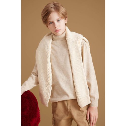 Boy Tricot Pullover - Ecru Melange