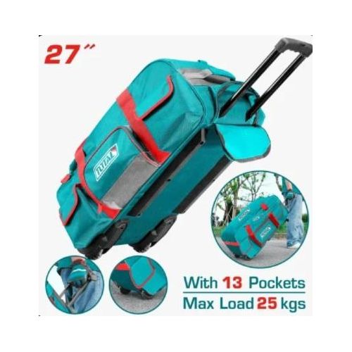 27-Inch Wheeled Tool Bag with Telescopic Handle – Heavy-Duty Tool Storage – Model THRRTB2712