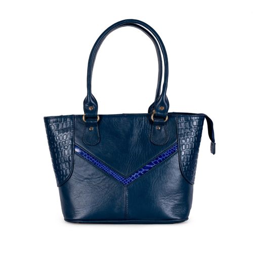 شنطه كتف حريمى جلد طبيعى لون كوحلى