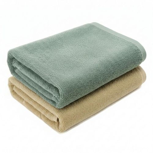 Towel Plain set consisting of 2 towels 100% cotton Size 70 x 140 cm- Mint*Beige