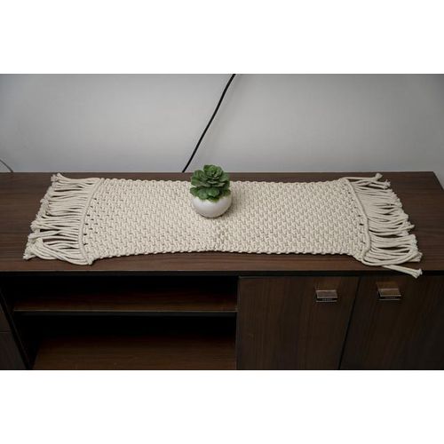 handmade corchet tablecloth -off white-95x35