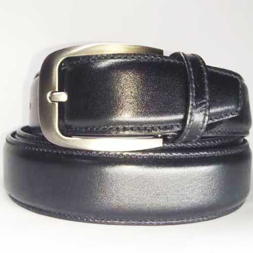 حزام جلد للرجال - أسود