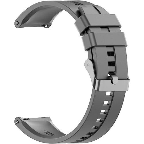 22mm Silicone Watch Band Compatible With Galaxy Watch 3 45mm / Huawei Watch 3 / 3 Pro / GT2 Pro / GT3 - Dark Grey