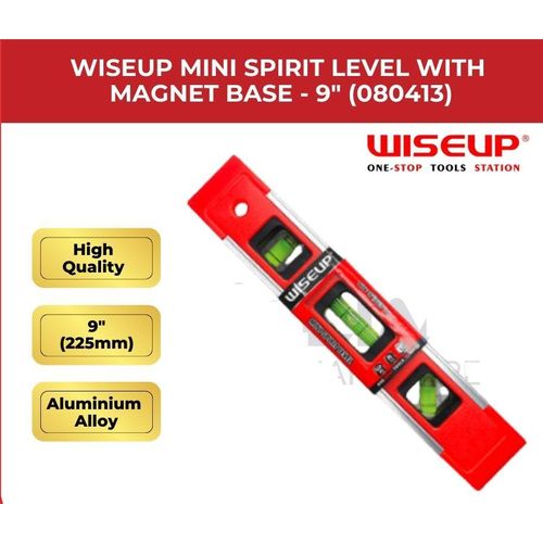 مستوى المياه المغناطيسي WISEUP بثلاث عيون 22 سم - 225 مم
