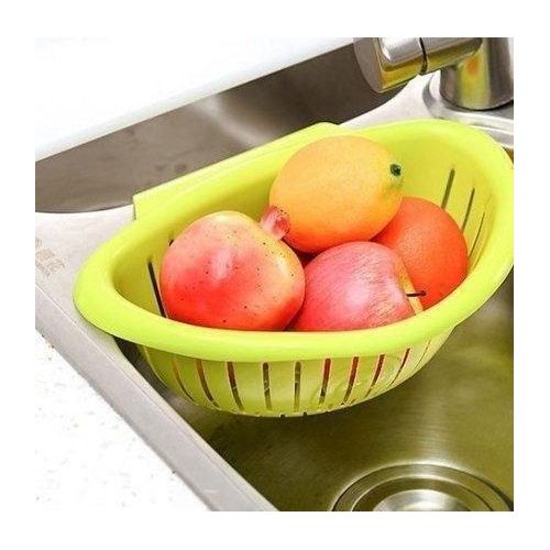 Over-Sink Hanging Plastic Strainer and Organizer Basket