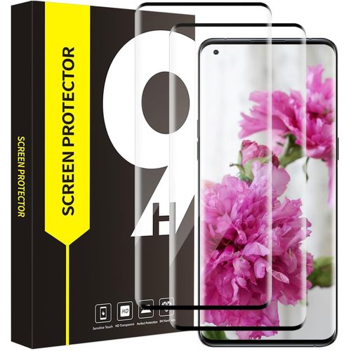 Pack of 2 Tempered Glass for OPPO Find X5 Pro 5G, Bubble-Free, Sensitive Touch, 9H Anti-Scratch Screen Protector, 3D Curved Black Edges, 0.33 mm Ultra HD OPPO Find X5 Pro Glass Protection