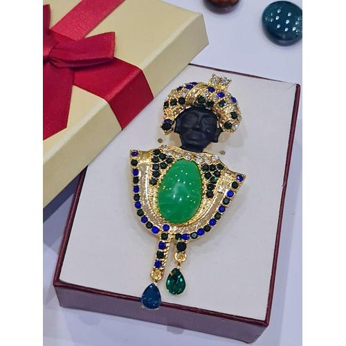 The African king studded Brooch and clothes pin