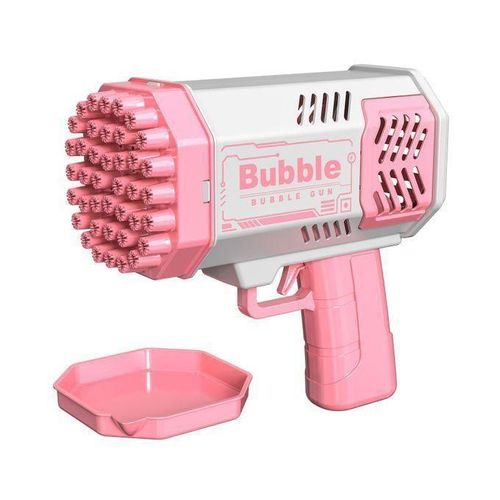 High-Output Automatic Bubble Gun Machine – 32-Hole Electric Bubble Blower for Kids, Featuring Rapid Bubble Production, Ergonomic Design, and Easy-to-Use Tray for Outdoor Entertainment and Party Fun