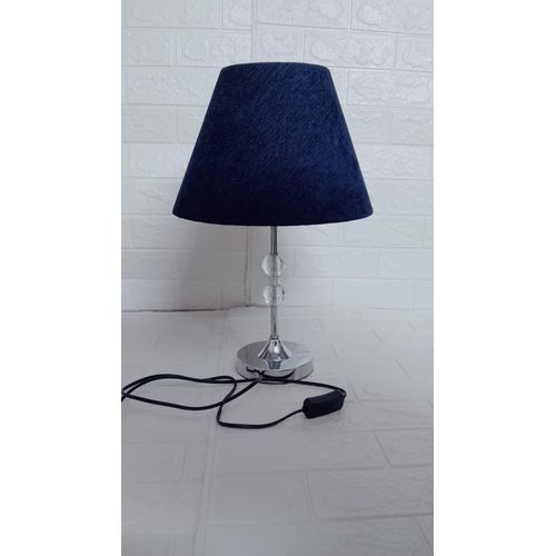 Silver table lamp, all lampshade colors available, large size suitable for bedroom and reception/living room, from MoskyShop.