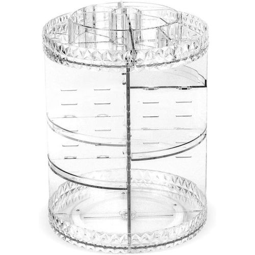 360 Degree Rotating Makeup Organizer,Adjustable Multi-Function Cosmetic Storage Box Make Up Display Stand, with Large Capacity,Fits Different Types of Cosmetics and Accessories