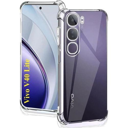 Vivo V40 Lite Case, Ultra Slim Clear Anti-Scratch Soft Flexible TPU Drop-Proof Cover with Reinforced Shock-Absorbing Corners for Vivo V40 Lite, Transparent