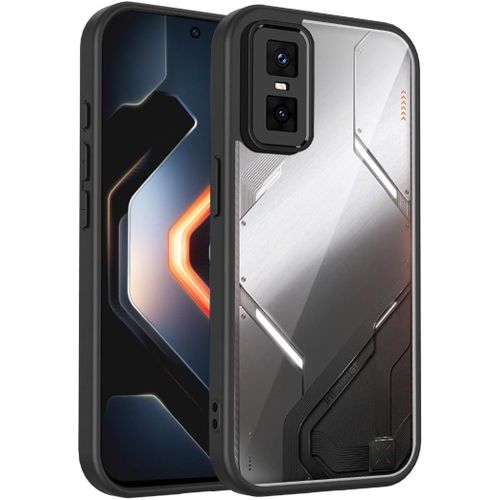 Hard Crystal Q Series Black Frame Luxury Case For Infinix GT 30 Pro