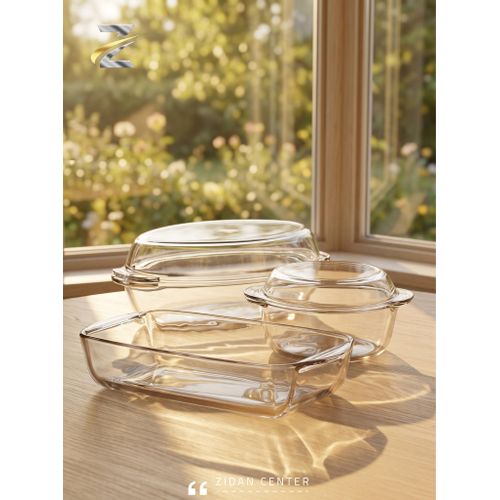 Turkish Pyrex Casserole Set, 5 Pieces, High Quality Material