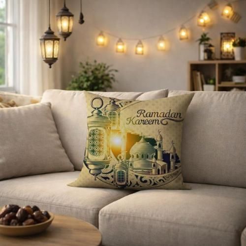Ramadan Cushion-Beige, 45*45 Cm , 450 Gm, Pack Of One