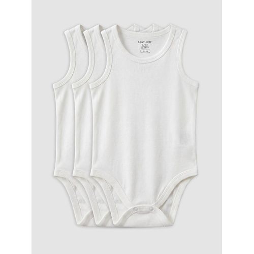 Crew Neck Baby Girl's Snap Bodysuit 3-Piece