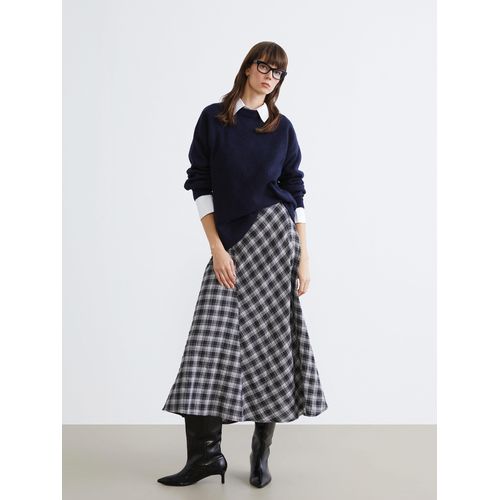 Waist Zippered A-Line Skirt