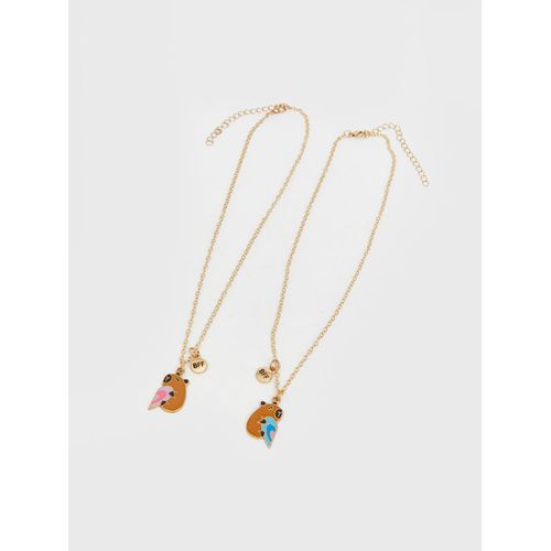 Animal Figured Girl's Necklace Set 2 Pack