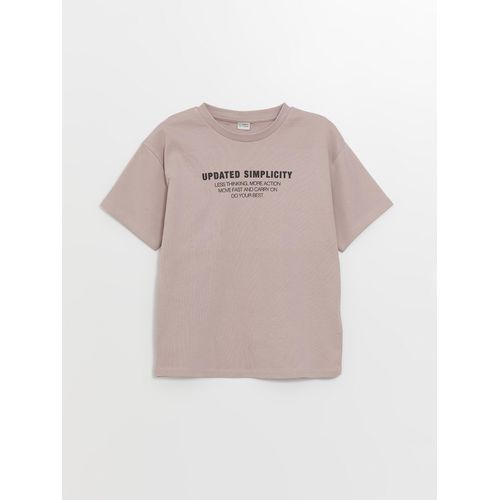 Crew Neck Oversize Soild Fabric Boy's T-Shirt
