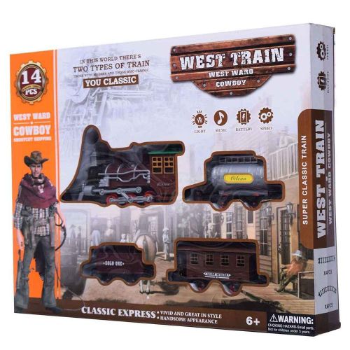 West Road Cowboy Train with Tracks 14 Pieces - 817-2