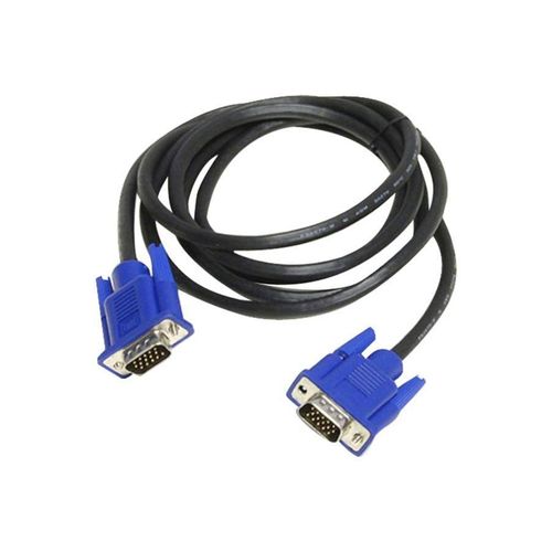 كابل تمديد VGA ذكور لذكور 15 دبوس أسود
