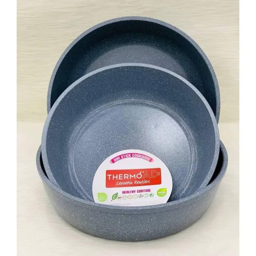 Granite Pan Set 3 Pieces - Gray