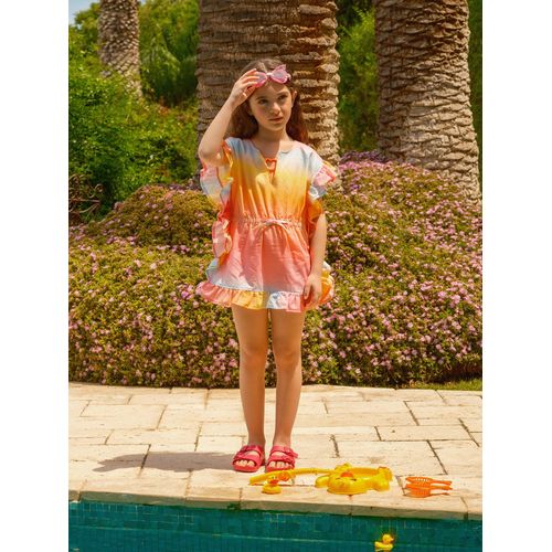 Color Block Girls Beach Dress