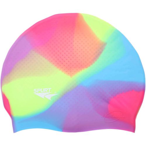 Granular Silicone Swimming Cap In Zipper Bag Multi-Color