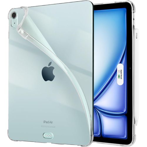 Case for iPad Air 11 Inch M2 2024 Air 6, for iPad Air 5th/4th Generation 2022/2020 10.9 Inch, Transparent Silicone Case TPU Back Case Cover, Slim Lightweight Protective Case, Transparent