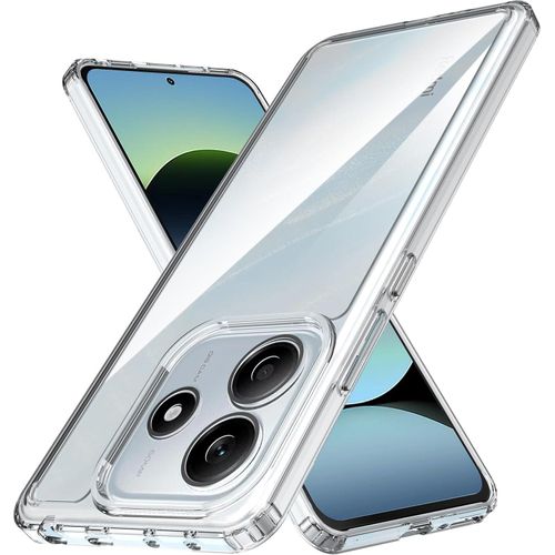 حافظة لهاتف Xiaomi Redmi Note 14 4G بتقنية TPU وشفافة، حافظة هاتف هجينة رفيعة، غطاء خلفي شفاف للغاية، واقي، واقي مرن للخدمة، صدمة شفافة
