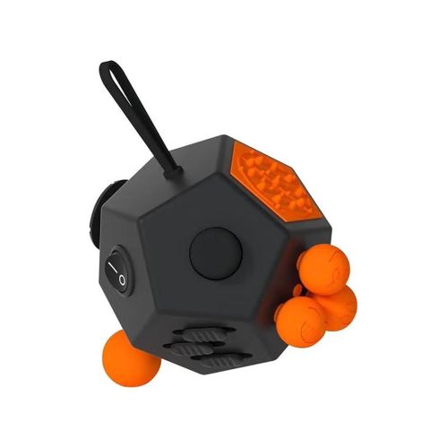 Fidget Dodecagon –12-Side Fidget Cube Relieves Stress and Anxiety Anti Depression Cube for Children and Adults with ADHD ADD OCD Autism (A1 Black)