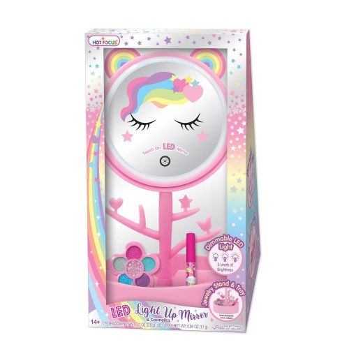 Rainbow LED Light Up Mirror & Cosmetics Set - 636RB