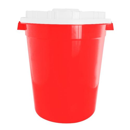 Bucket with Lid 45 Liter Red