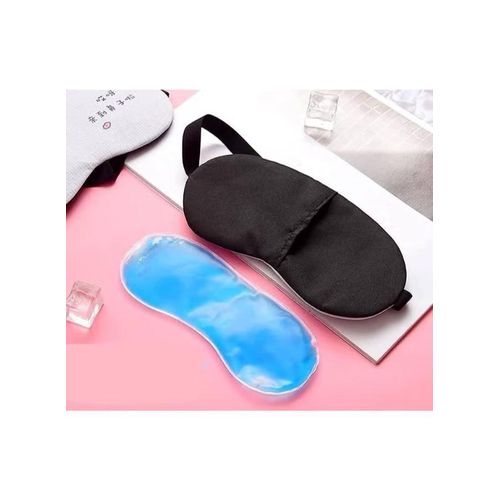 The eye mask kit includes a gel pouch and a multi-colored gel eye mask.