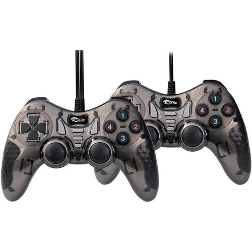 Wired PC Game Controller with Vibration and Turbo 15m Cable brown