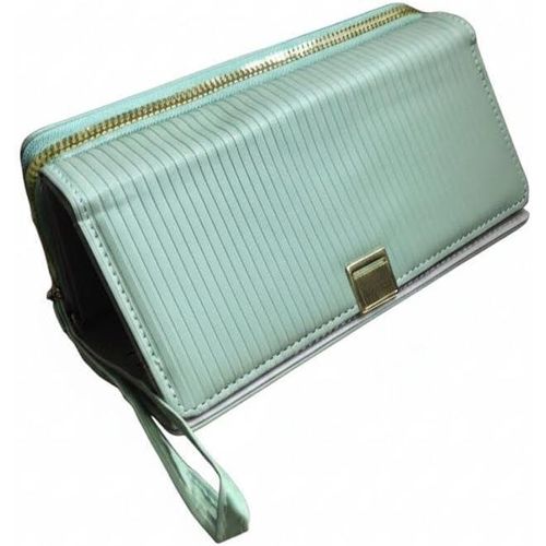 محفظة نسائية كبيرة بسحاب مع حافظات متعددة للكروت، مع حزام معصم