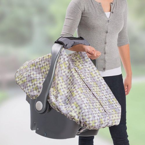 Baby Car Seat Cover 2 - in - 1 with Modern Floral Design for Sun and Dust Protection - from Kids Paradise