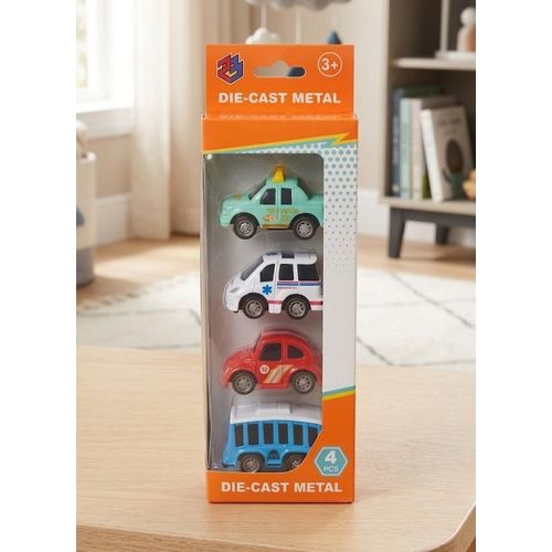 Small Push Cars Toy – 4 Pieces - Push Cars - Small Cars