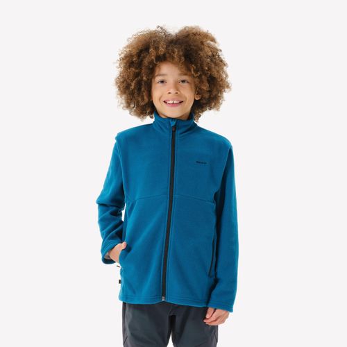 Kids’ fleece hiking jacket MH500 Zip - 7-15 years - Blue