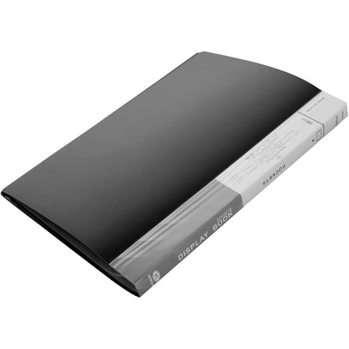 AD20A Plastic Document Book 20 Pockets A4 Size - Black