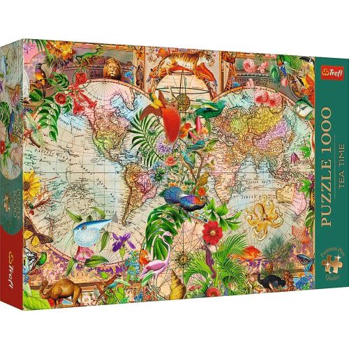 Tea Time: Ancient World Map Premium Puzzle 1000 Pieces - 12077