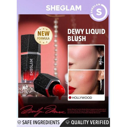 SHEGLAM Color Bloom Dewy Liquid Blush - Hollywood Red