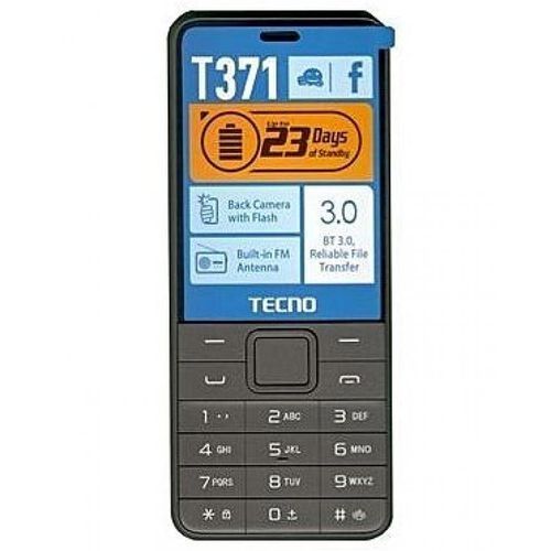 موبايل تكنو Tecno T371 - 2.4, Dual SIM Mobile Phone -Grey من جوميا