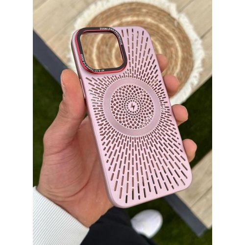 New Heat Dissipation Magsafe phone case Ultra Slim for iphone 16 Pro Max (6.9 Inch) Support Magnetic Wireless Charge Shockproof Bumper cover (Rose Gold)