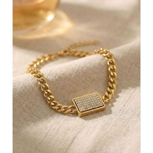 Women’s Gold Plated Stainless Steel Braided Chain Necklace – Elegant Wide Mesh Statement Jewelry
