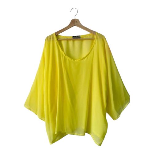 Crepe chiffon blouse beige size yellow color