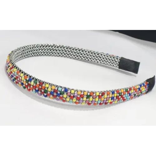 Hair Band with Colorful Pebbles - Stylish & Comfortable Headband for Women and Girls