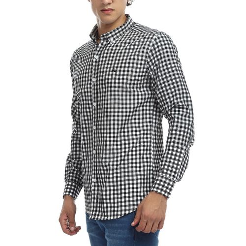 Comfy Checkered Shirt Long Sleeves - Bla... - (88)