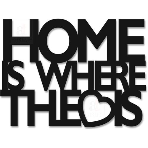 Art Street Home Love Theme Wall Plaque MDF Cutout Painted Wall Sign for Home Decoration (Size - 7.5 * 10 Inchs)